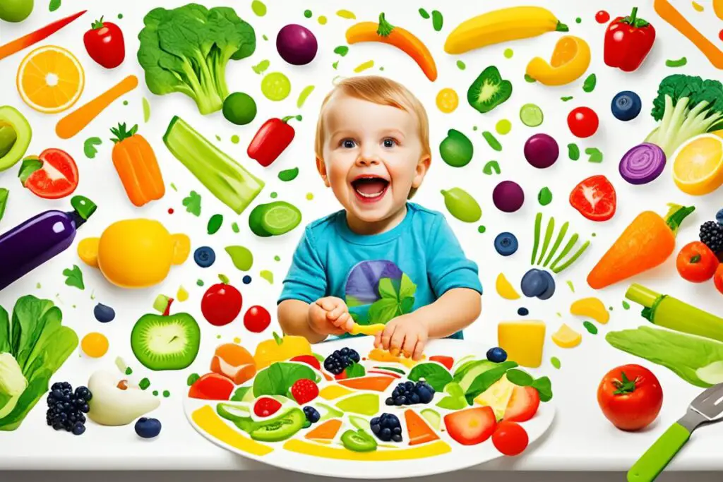 toddler enjoying healthy eating